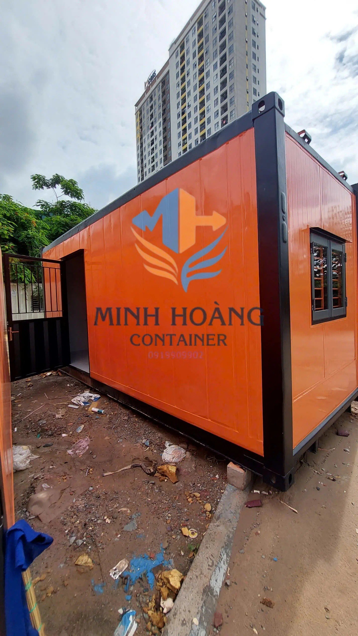 Container Văn Phòng 20 Feet Cam Viền Đen Vỏ Lạnh Mẫu 2